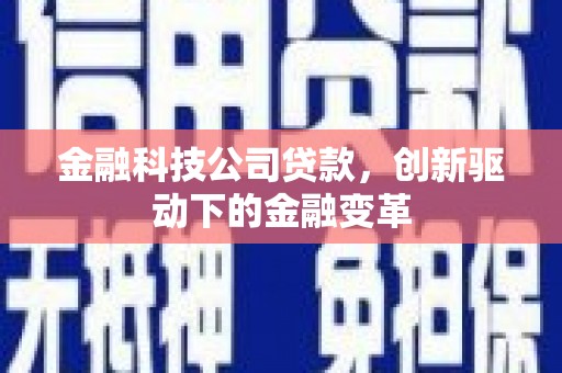 阿里山金融科技公司贷款，创新驱动下的金融变革