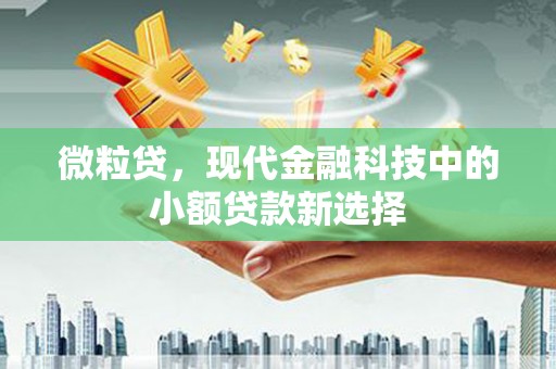 阿里山微粒贷，现代金融科技中的小额贷款新选择
