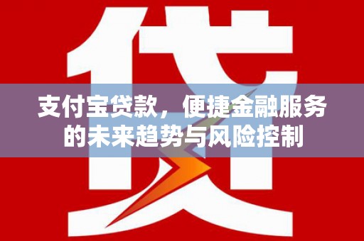 阿里山支付宝贷款，便捷金融服务的未来趋势与风险控制