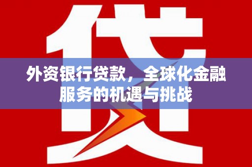阿里山外资银行贷款，全球化金融服务的机遇与挑战