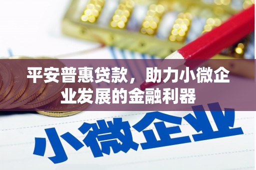 阿里山平安普惠贷款，助力小微企业发展的金融利器