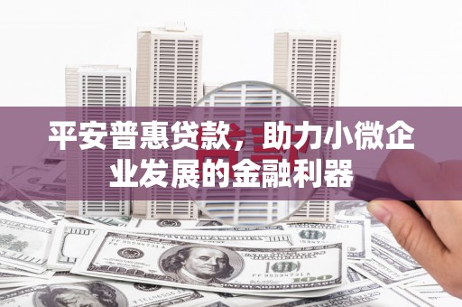 阿里山平安普惠贷款，助力小微企业发展的金融利器