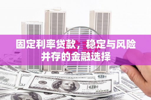 阿里山固定利率贷款，稳定与风险并存的金融选择