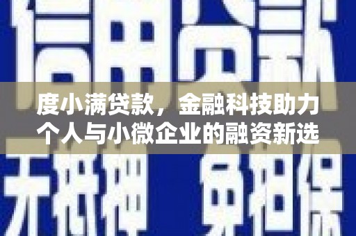 阿里山度小满贷款，金融科技助力个人与小微企业的融资新选择