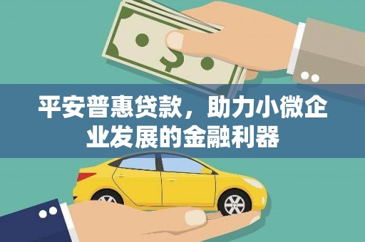 阿里山平安普惠贷款，助力小微企业发展的金融利器