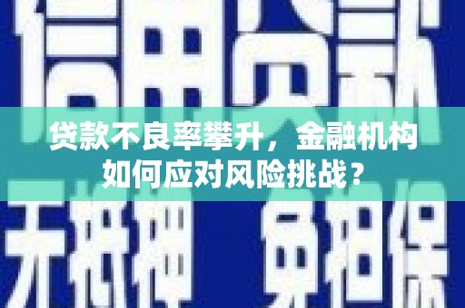 阿里山贷款不良率攀升，金融机构如何应对风险挑战？