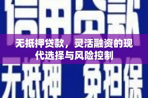 阿里山无抵押贷款，灵活融资的现代选择与风险控制