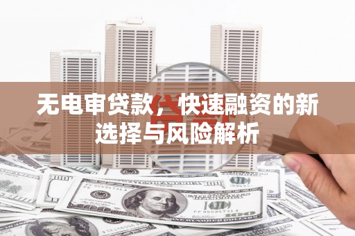 阿里山无电审贷款，快速融资的新选择与风险解析