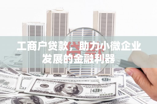 阿里山工商户贷款，助力小微企业发展的金融利器