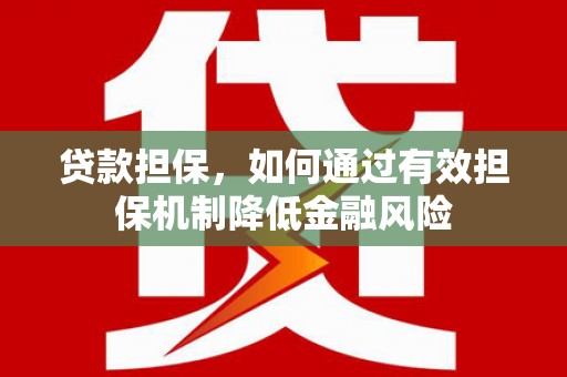阿里山贷款担保，如何通过有效担保机制降低金融风险