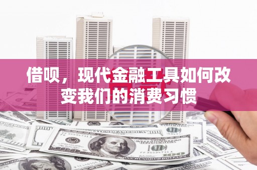 阿里山借呗，现代金融工具如何改变我们的消费习惯