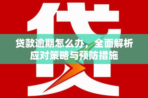 阿里山贷款逾期怎么办，全面解析应对策略与预防措施