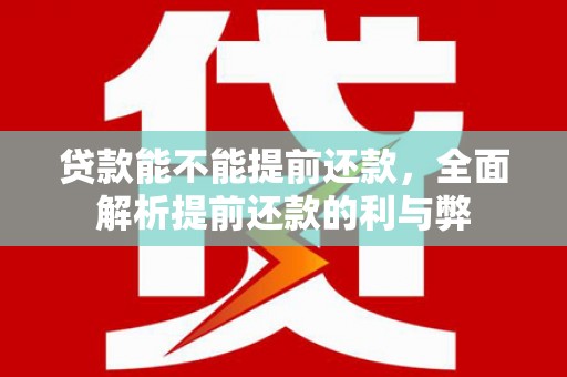 阿里山贷款能不能提前还款，全面解析提前还款的利与弊