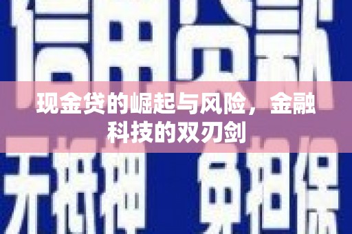 阿里山现金贷的崛起与风险，金融科技的双刃剑