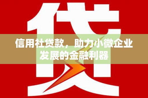 阿里山信用社贷款，助力小微企业发展的金融利器