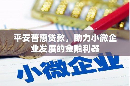 阿里山平安普惠贷款，助力小微企业发展的金融利器